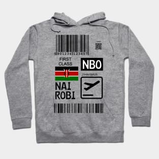 Nairobi Kenya travel ticket Hoodie